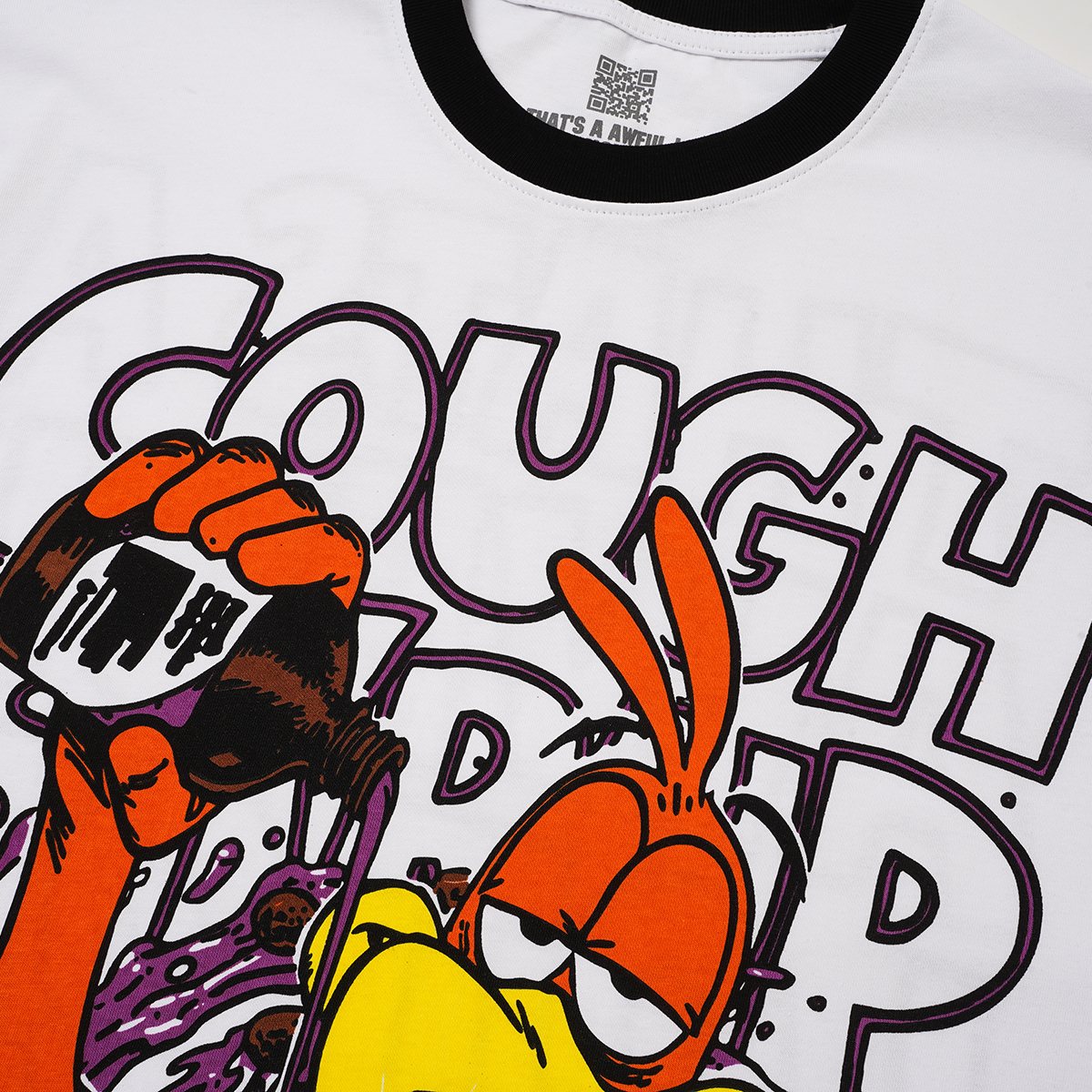 THAT'S A AWFUL LOT OF COUGH SYRUP Cartoon Ringer T-Shirt