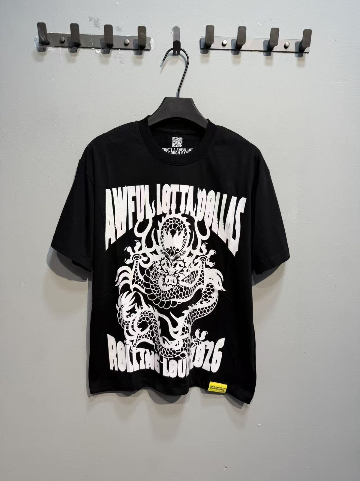 THAT'S A AWFUL LOT OF COUGH SYRUP P47 Graphic Black Short-Sleeve T-Shirt