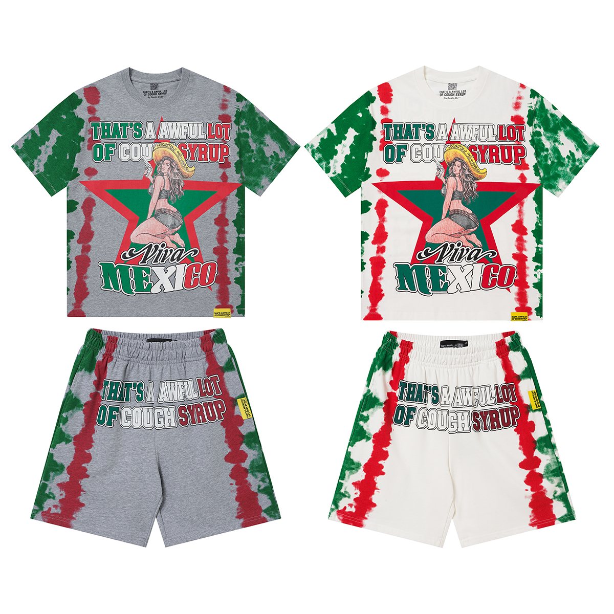 THAT'S A AWFUL LOT OF COUGH SYRUP Cowgirl Graphic Short-Sleeve Set