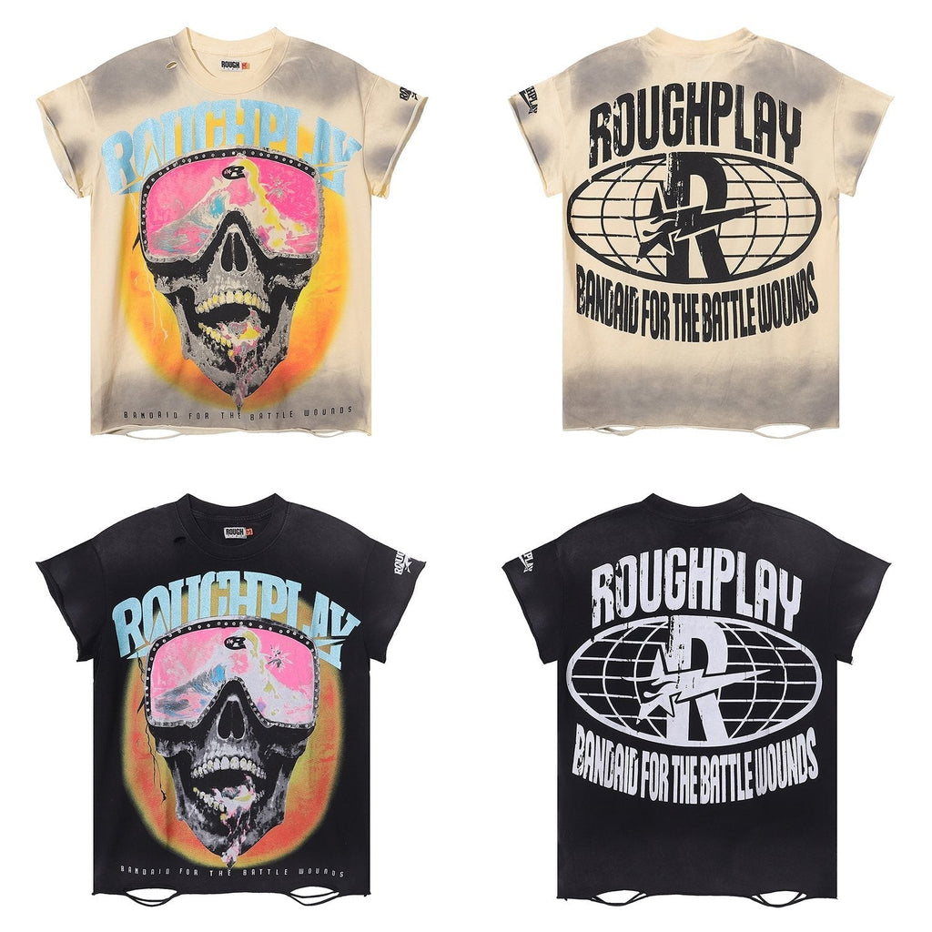Rough Play Skull Goggles Graphic T-Shirt