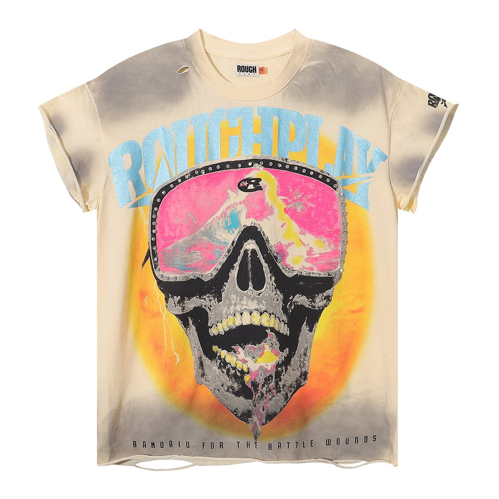 Rough Play Skull Goggles Graphic T-Shirt