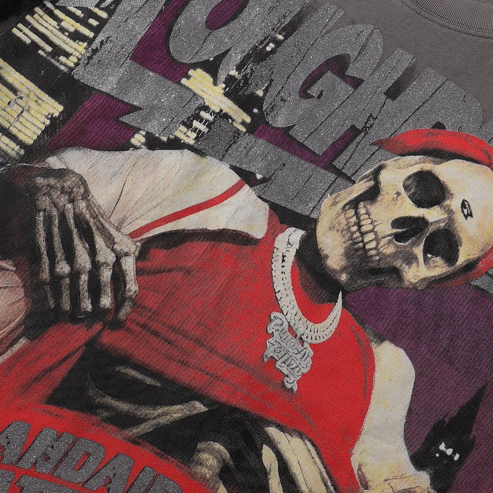 Rough Play Skull Globe Sleeveless T-Shirt