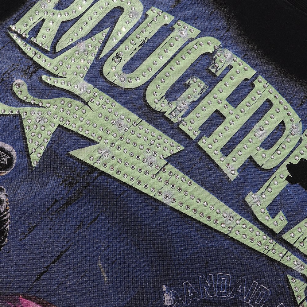 Rough Play Washed Rhinestone Sleeveless T-Shirt