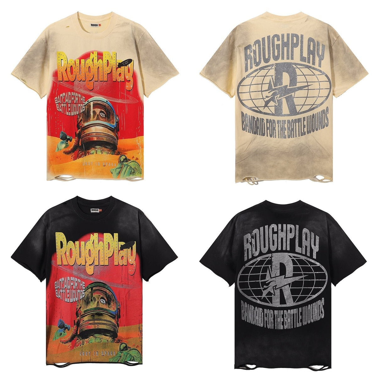 Rough Play Lost In Space Astronaut Graphic T-Shirt
