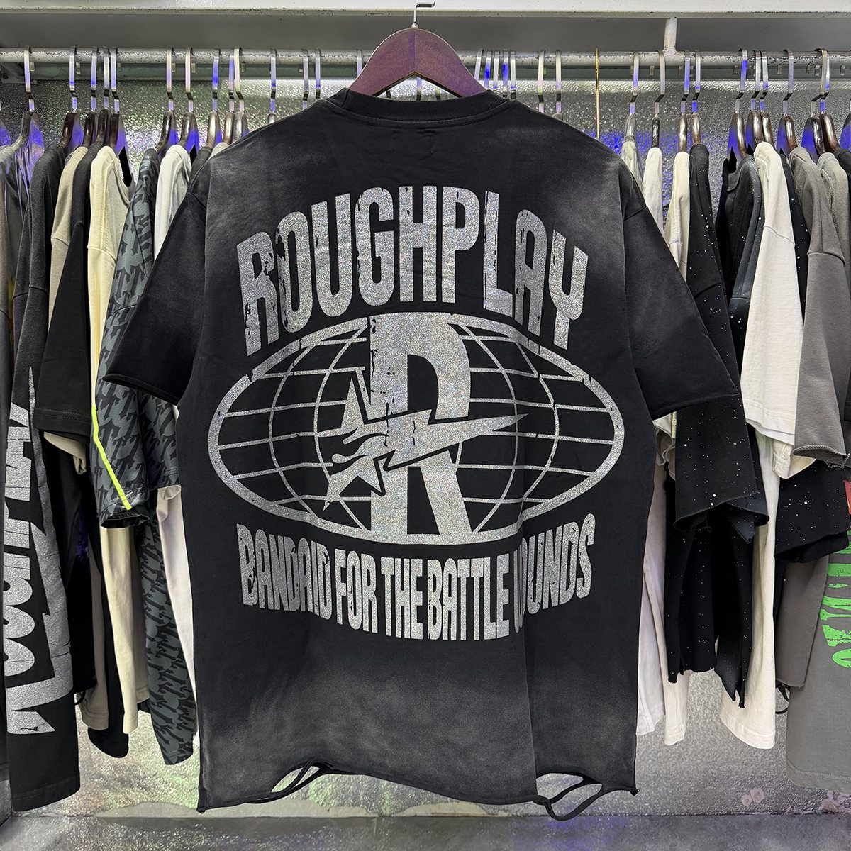 Rough Play Lost In Space Astronaut Graphic T-Shirt
