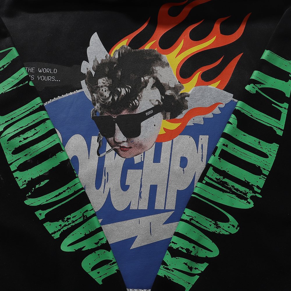 Rough Play SoulBoy Rhinestone Graphic Hoodie