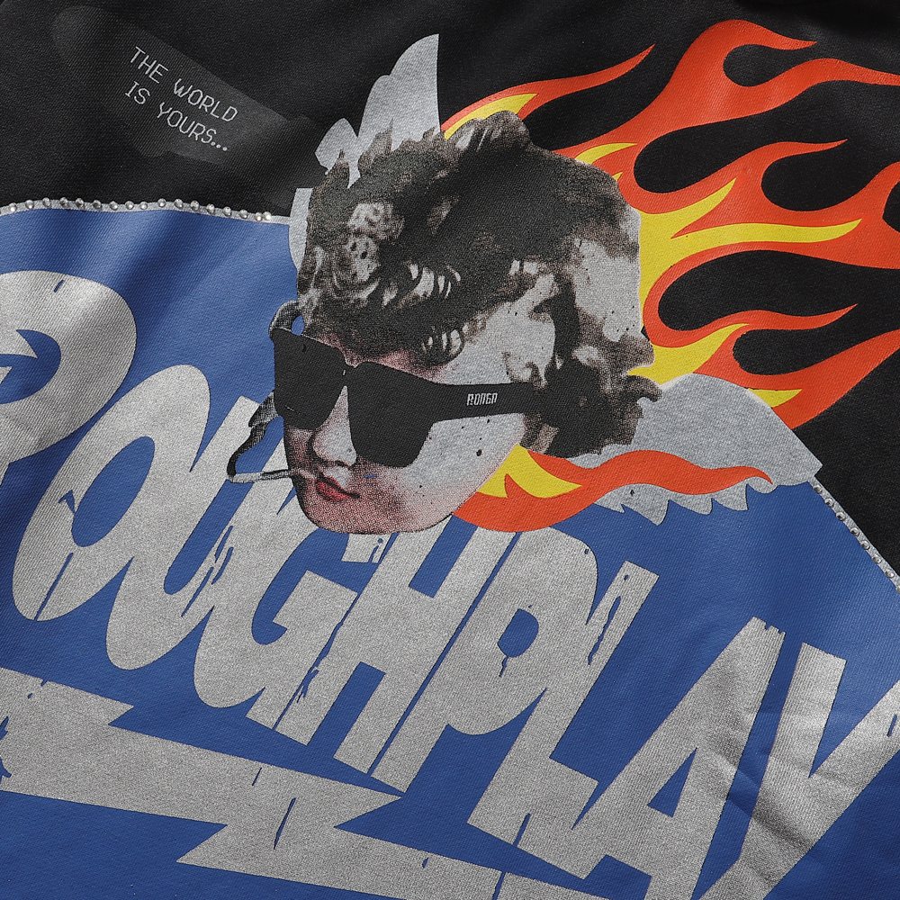 Rough Play SoulBoy Rhinestone Graphic Hoodie