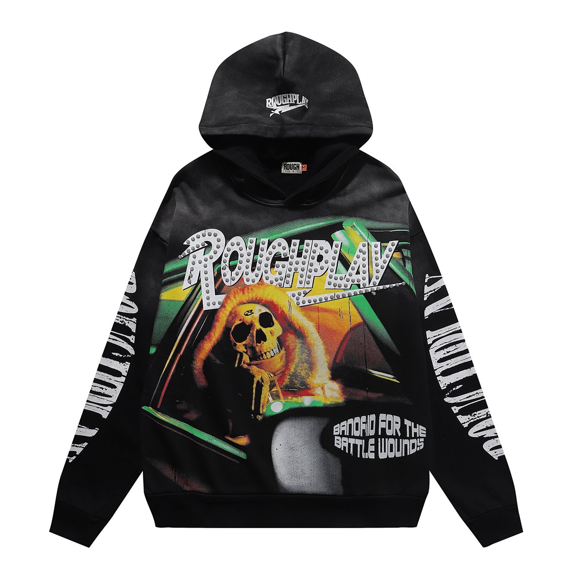 Rough Play In Car Skull Graphic Hoodie