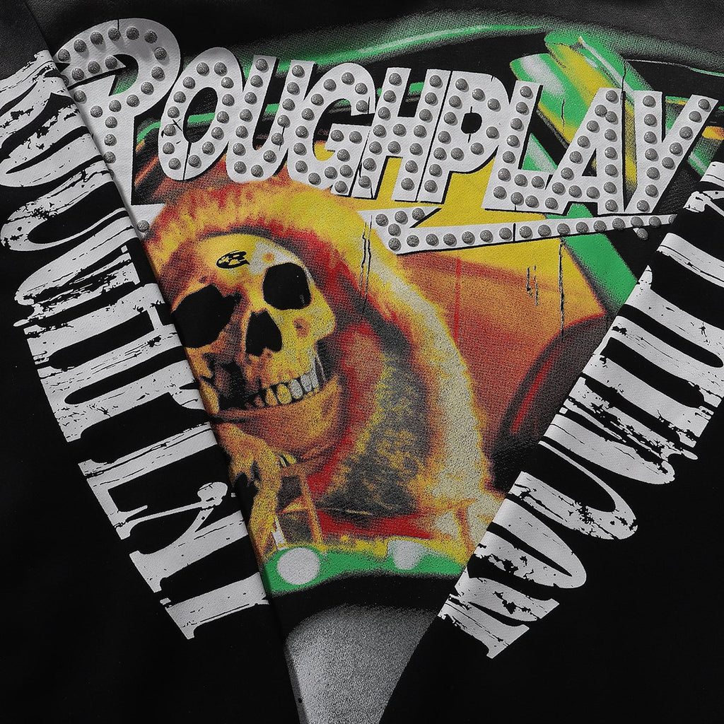 Rough Play In Car Skull Graphic Hoodie