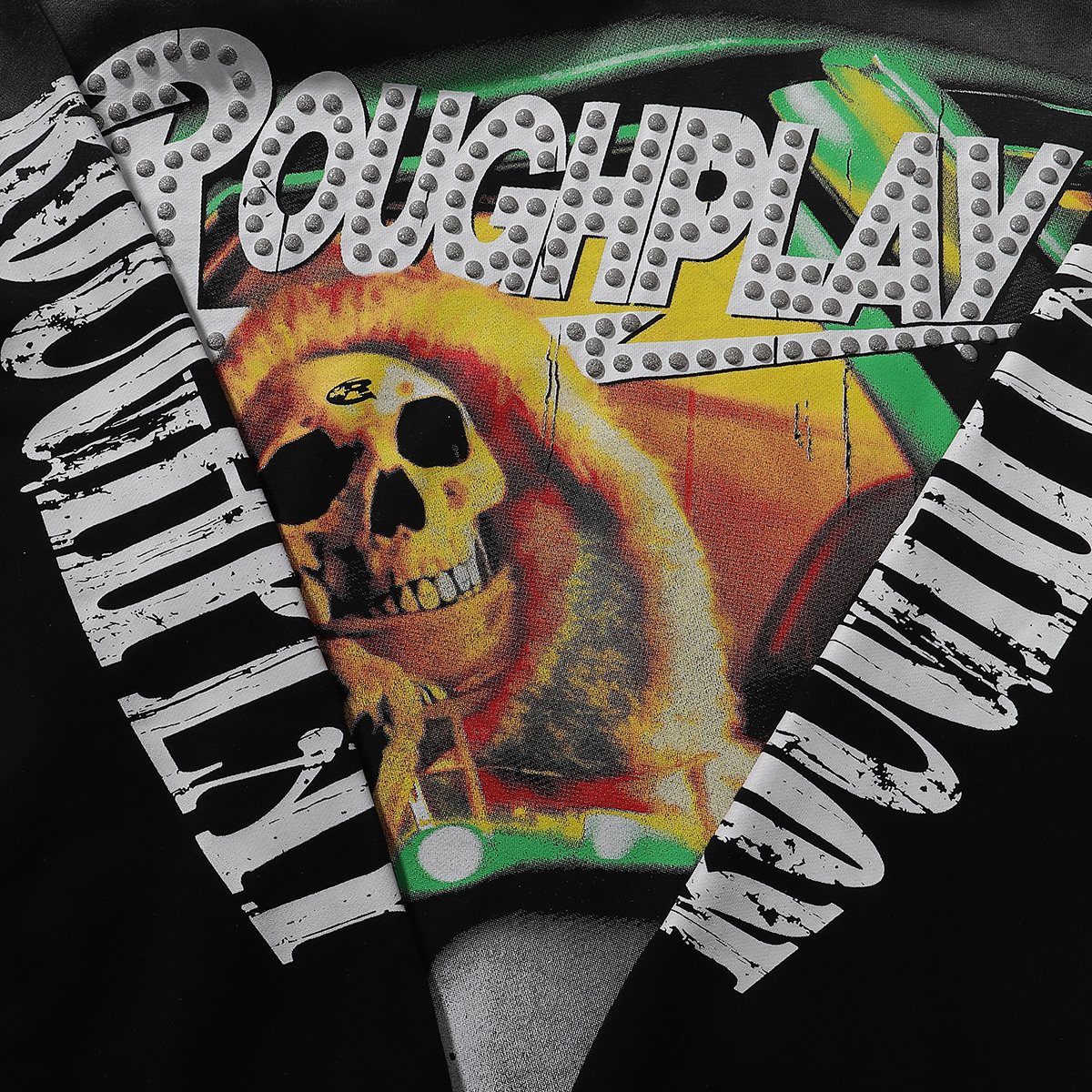 Rough Play In Car Skull Graphic Hoodie