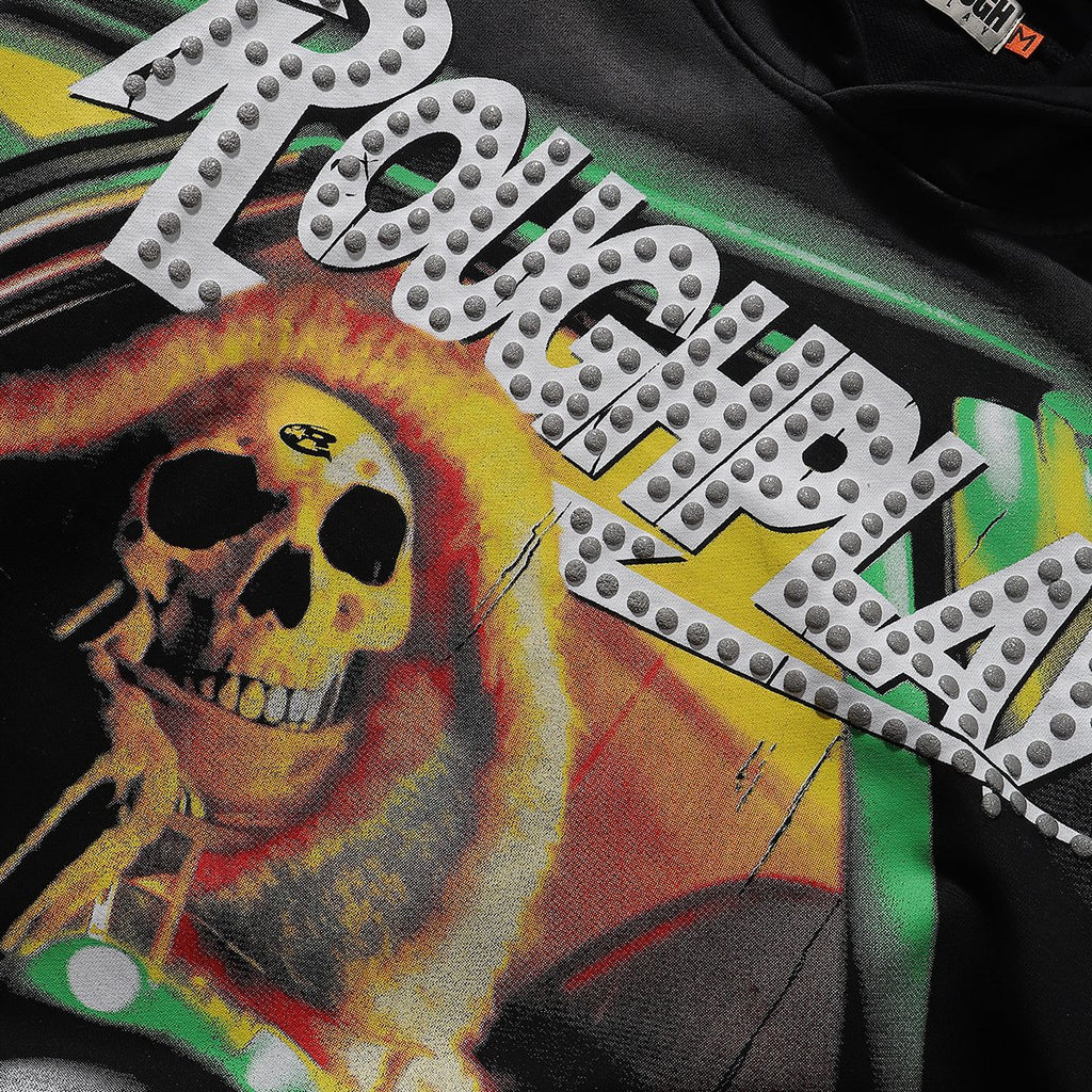 Rough Play In Car Skull Graphic Hoodie