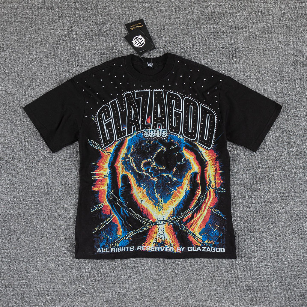 GLAZAGOD Hell on Earth Graphic T-Shirt