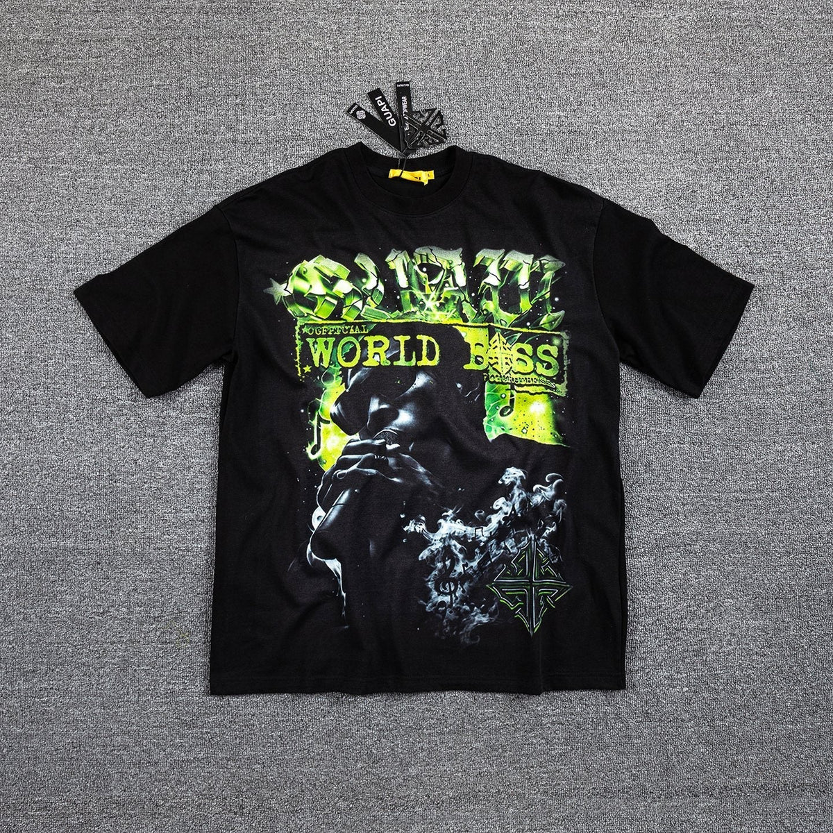 GUAPI World Boss Travel Stamp Graphic T-Shirt