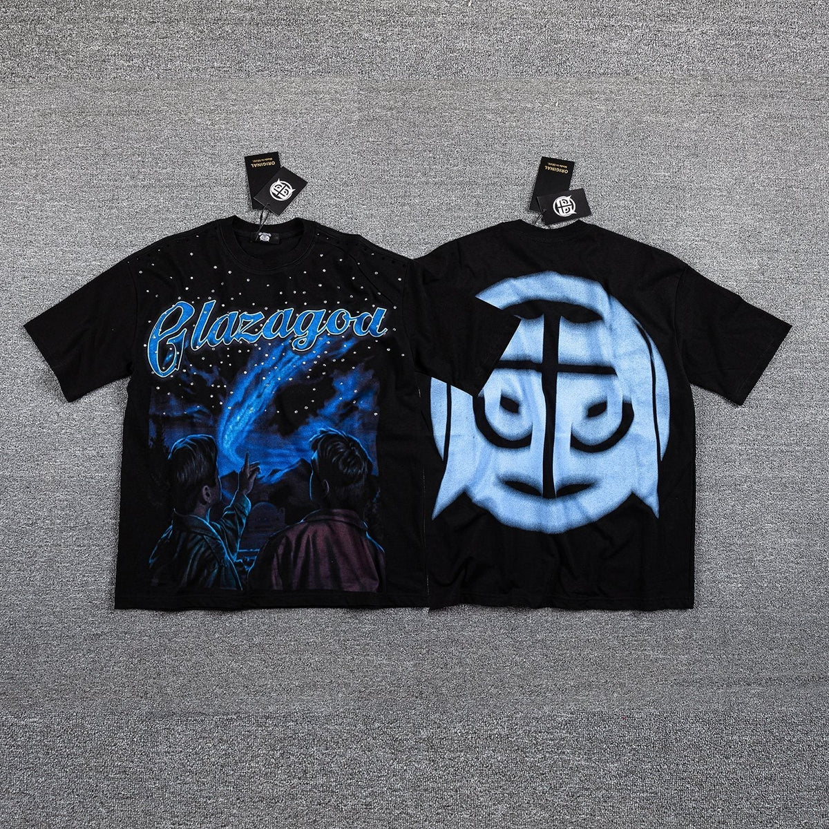 Glazagod Blue Graphic Short-Sleeve T-Shirt