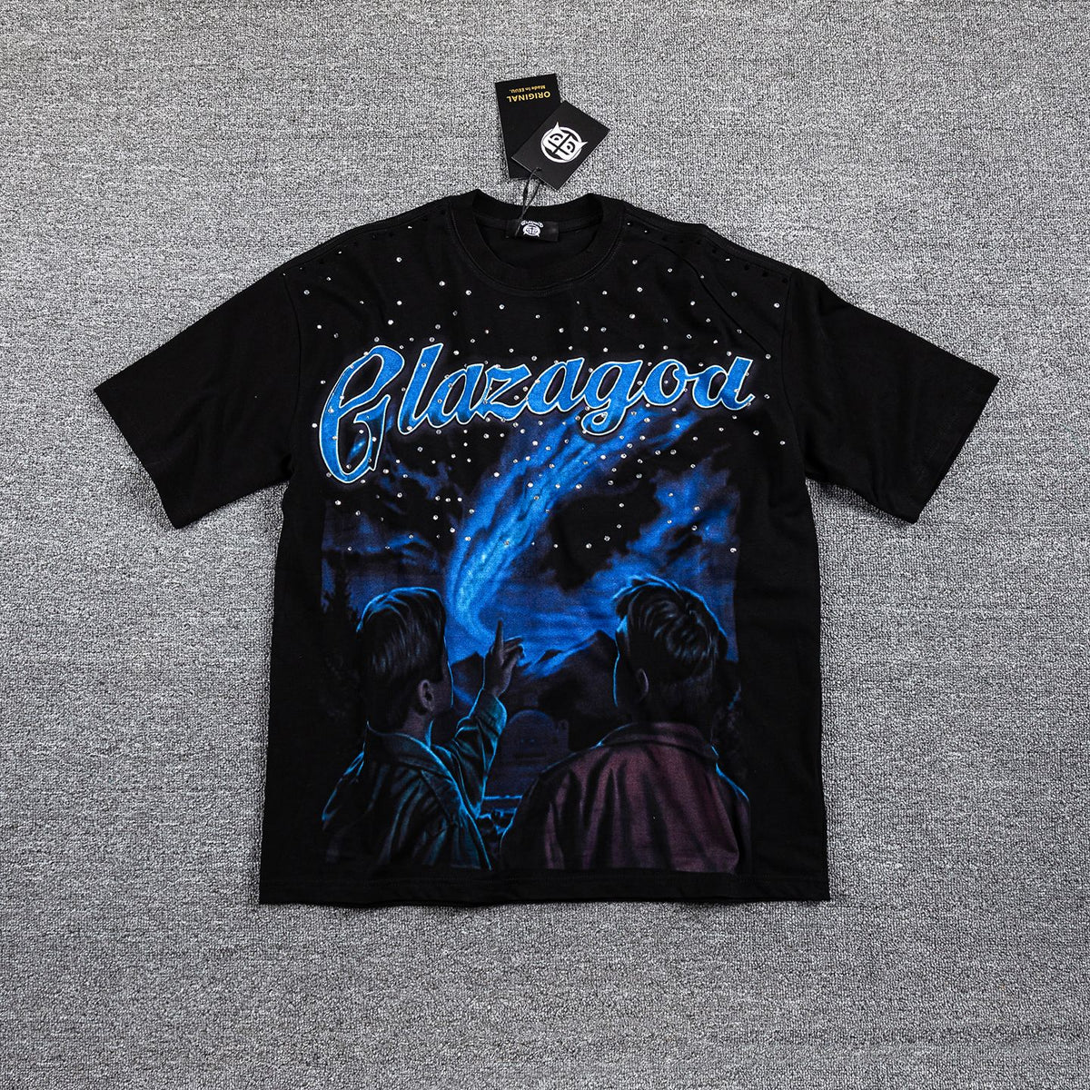 Glazagod Blue Graphic Short-Sleeve T-Shirt