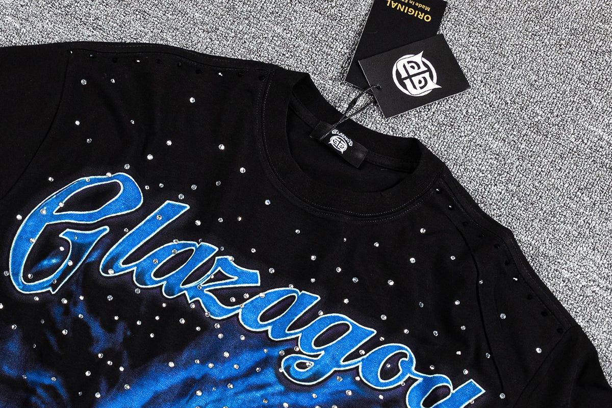 Glazagod Blue Graphic Short-Sleeve T-Shirt