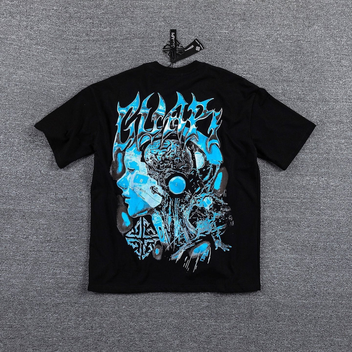 GUAPI Blue Graphic Short-Sleeve T-Shirt