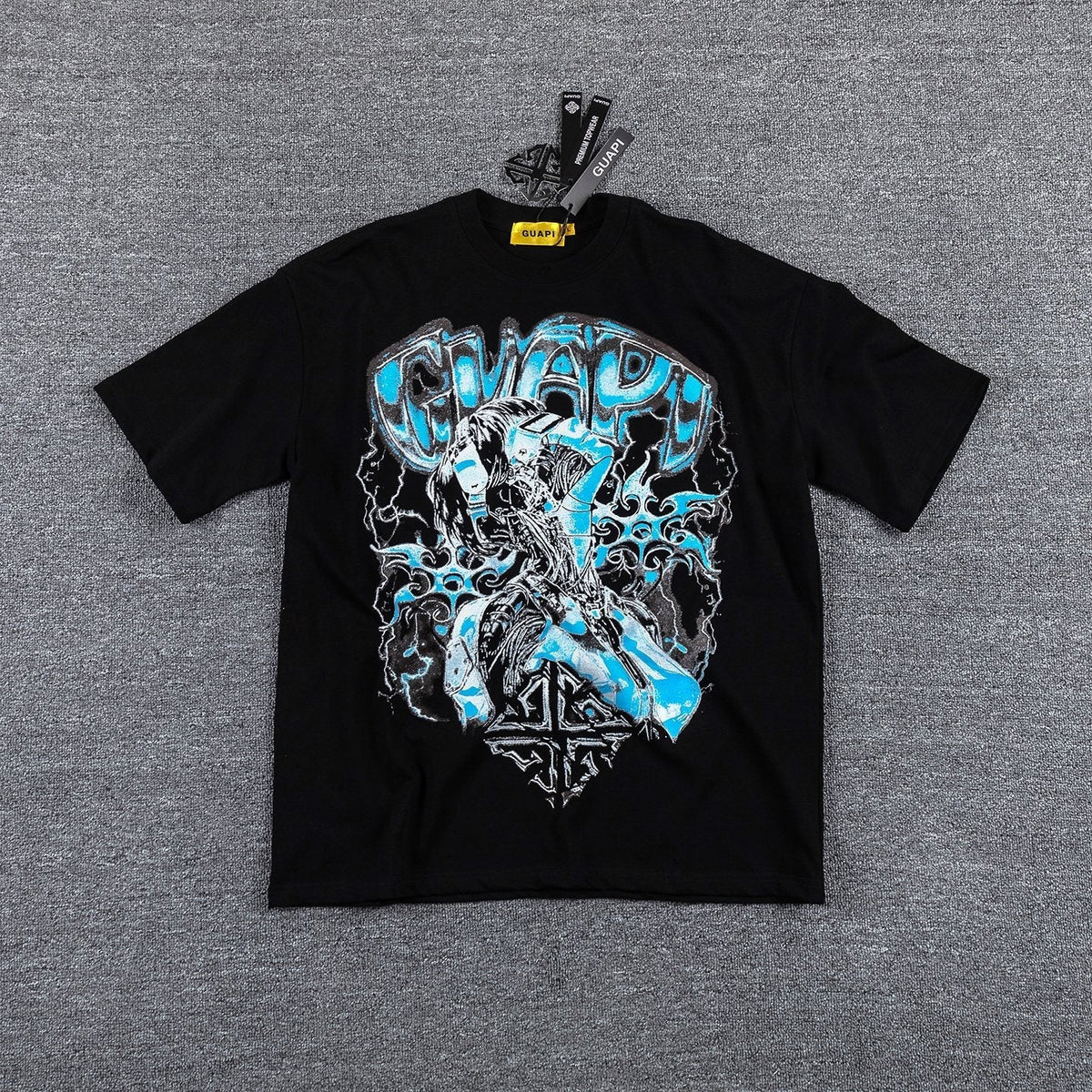 GUAPI Blue Graphic Short-Sleeve T-Shirt