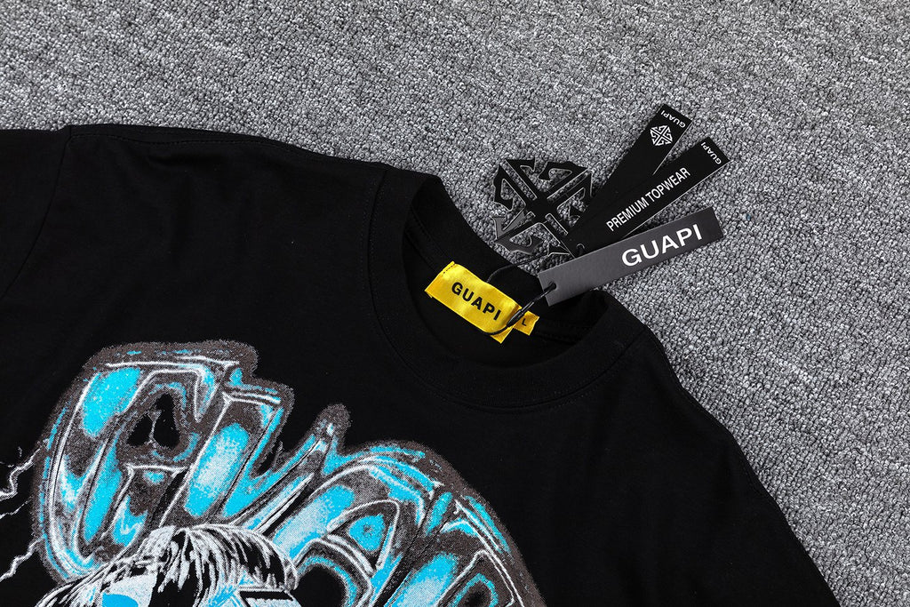 GUAPI Blue Graphic Short-Sleeve T-Shirt