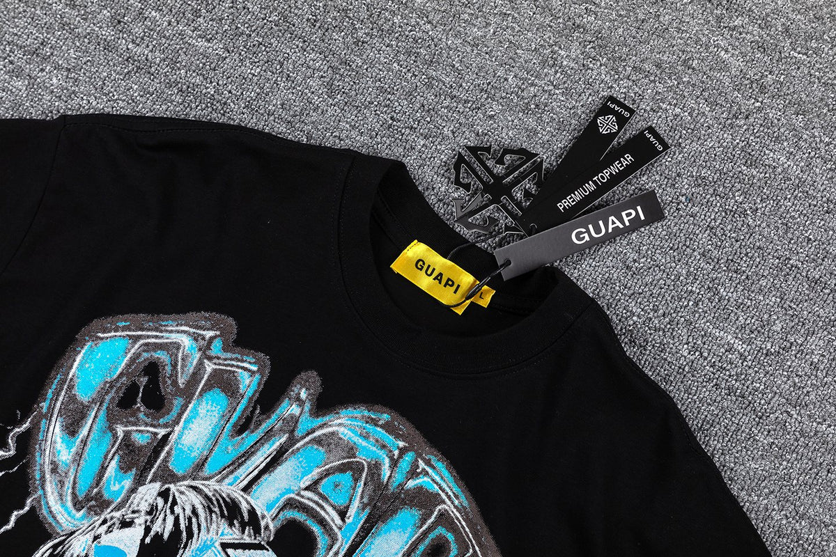 GUAPI Blue Graphic Short-Sleeve T-Shirt