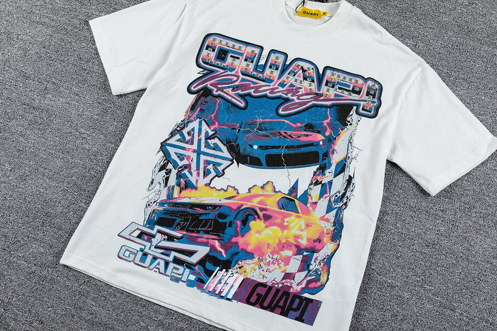 GUAPI Racing Geometric Short-Sleeve T-Shirt