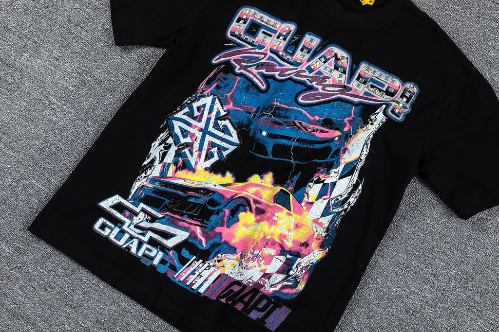 GUAPI Racing Geometric Short-Sleeve T-Shirt