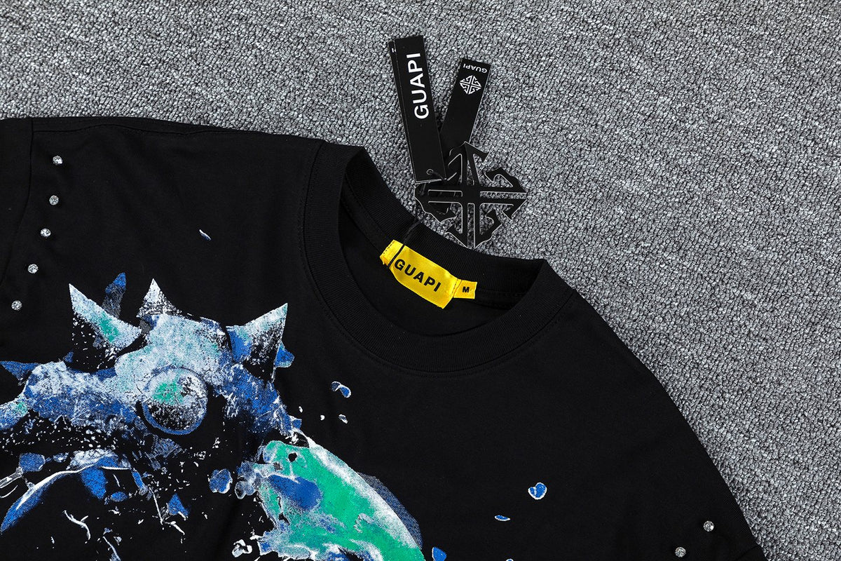 GUAPI Skull Chain Graphic T-Shirt