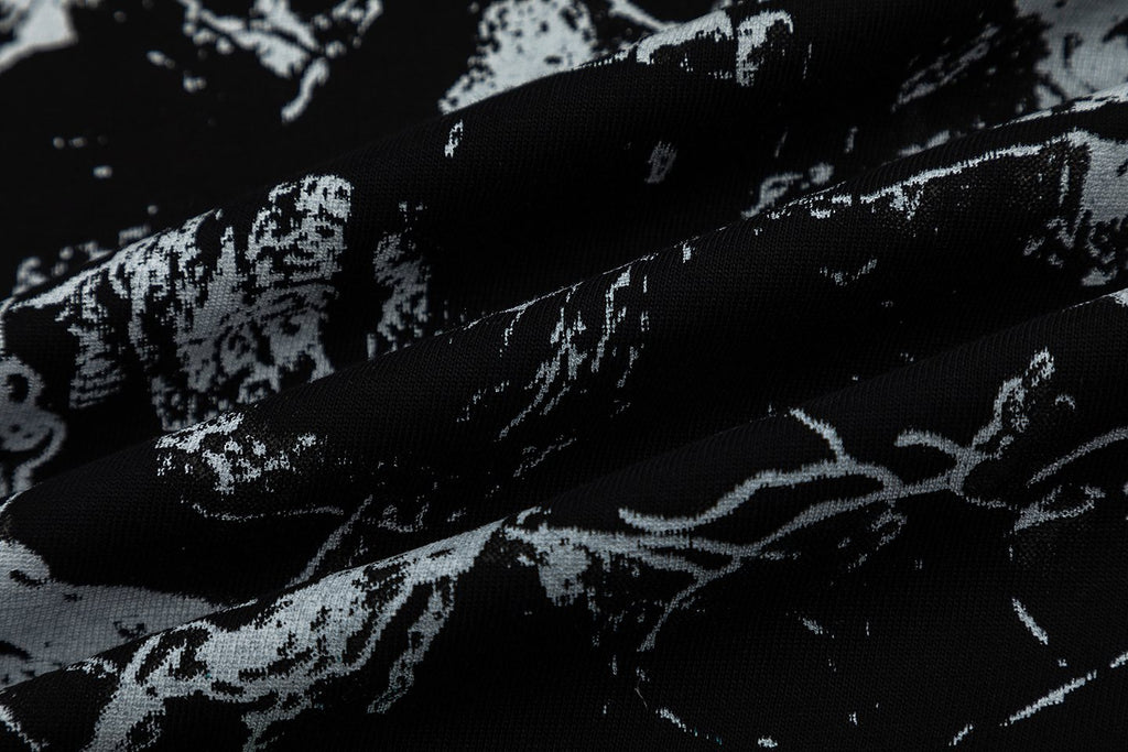 GUAPI Skull Ribcage Graphic T-Shirt