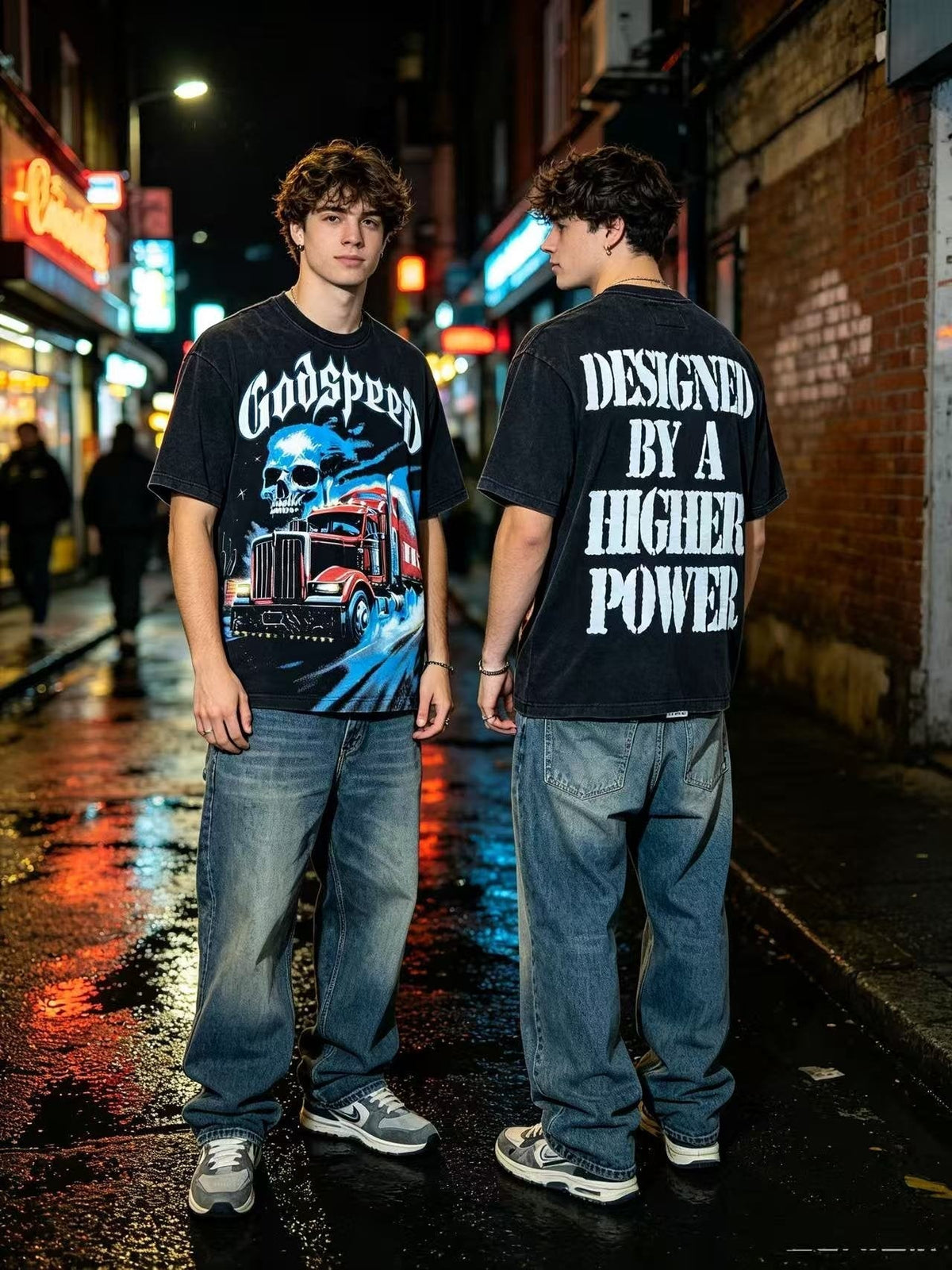 Godspeed Truck & Skull Graphic Short-Sleeve T-Shirt