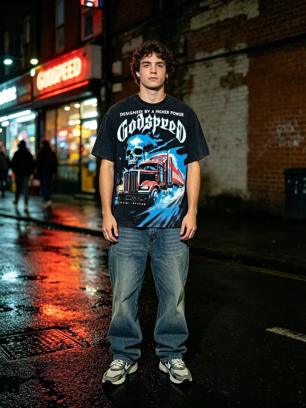 Godspeed Truck & Skull Graphic Short-Sleeve T-Shirt