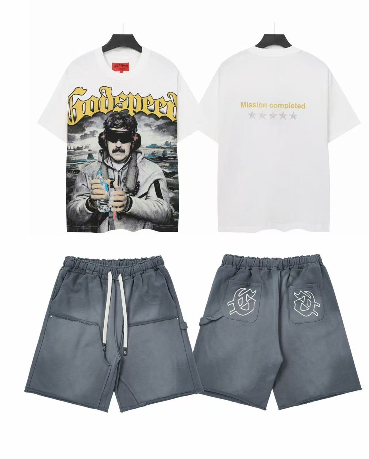 Godspeed Mission Completed Graphic T-Shirt & Shorts Set
