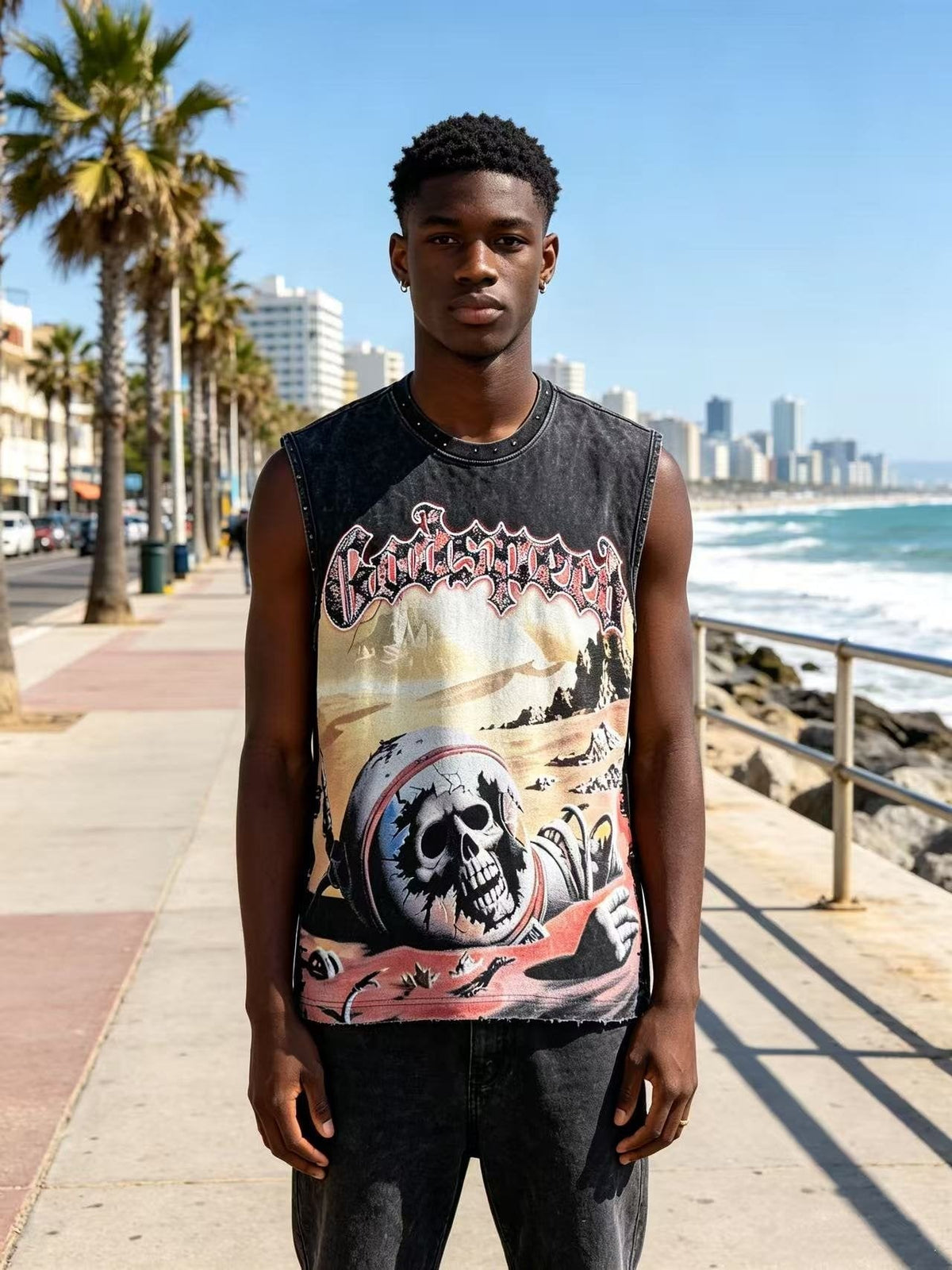 Godspeed Desert Skull Sleeveless T-Shirt