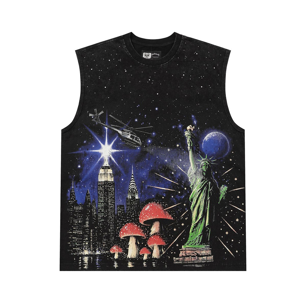 Godspeed Statue of Liberty NYC Sleeveless T-Shirt