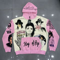 VARE ALL DAY King of Pop Graphic Zip Hoodie