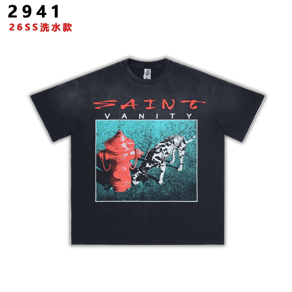 SAINT Dalmatian Hydrant Graphic T-Shirt