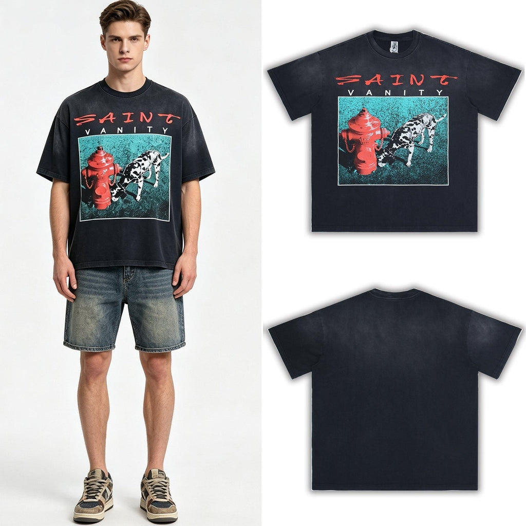 SAINT Dalmatian Hydrant Graphic T-Shirt