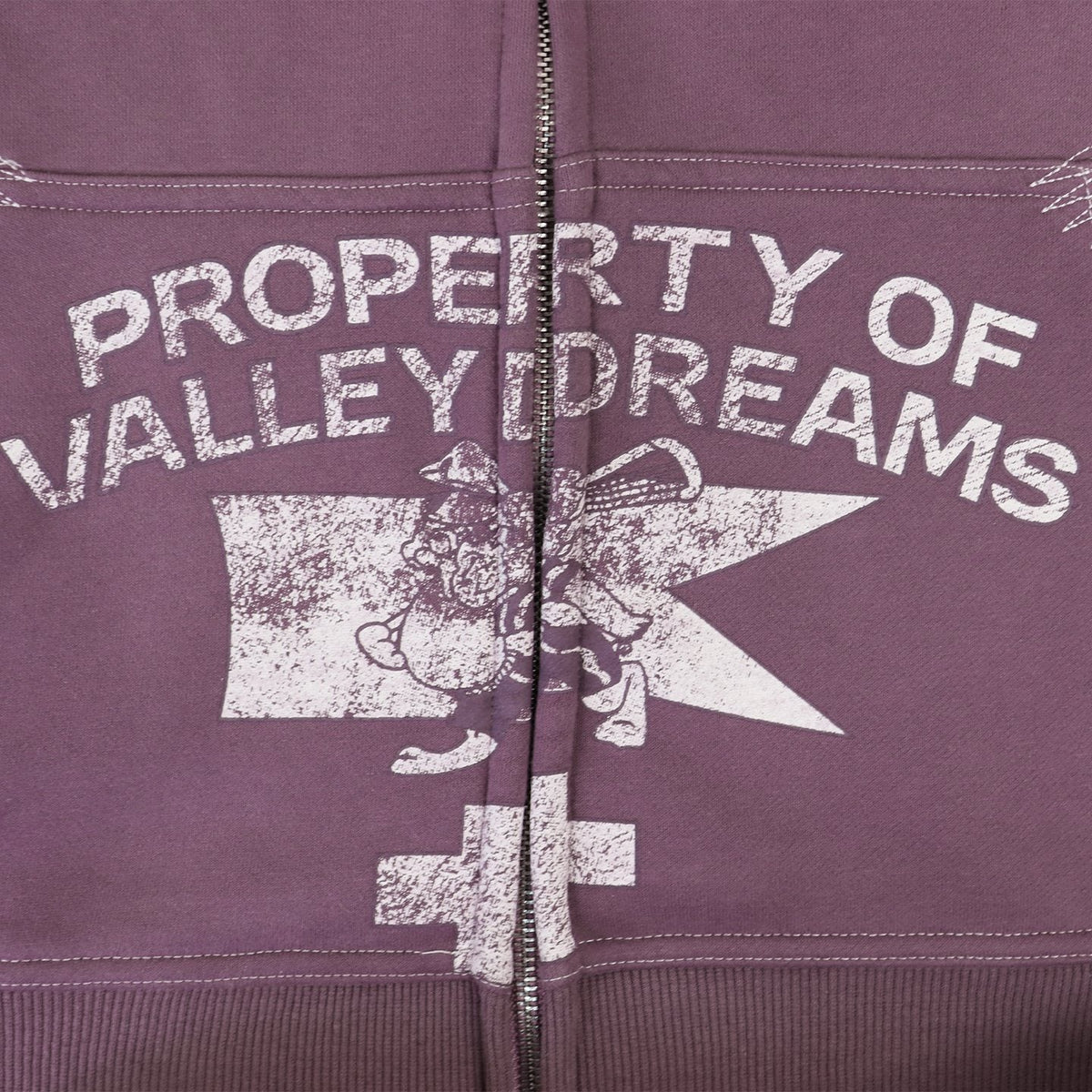 Valley Dreams Washed Full-Zip Graphic Hoodie