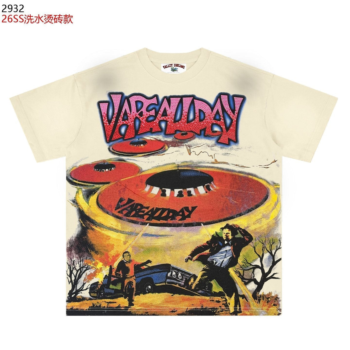 Valley Dreams UFO Comic Graphic Short-Sleeve T-Shirt