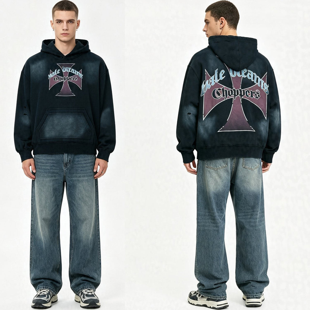 Valley Dreams Choppers Cross Graphic Hoodie