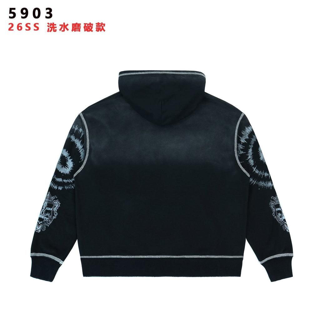 Valley Dreams 2000 Washed Black Graphic Hoodie