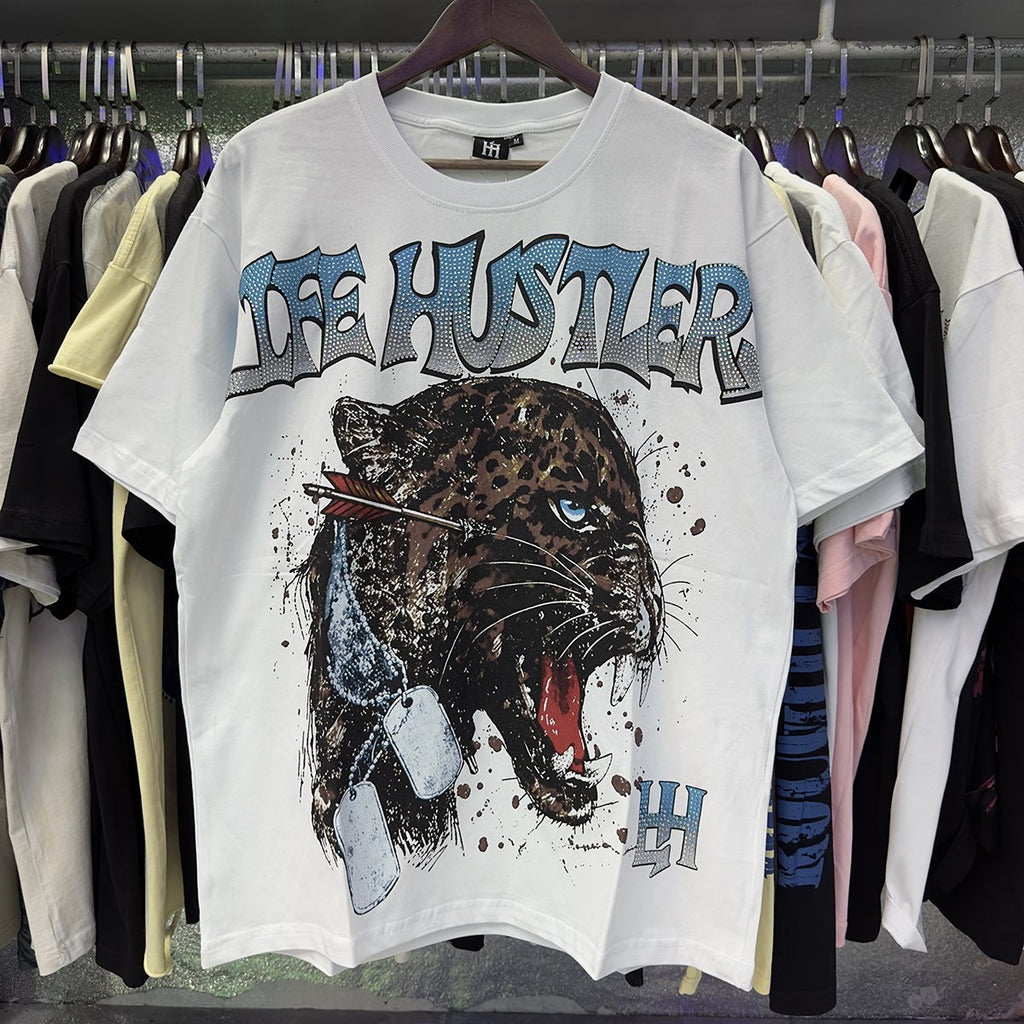 Life Hustlere Leopard Graphic T-Shirt