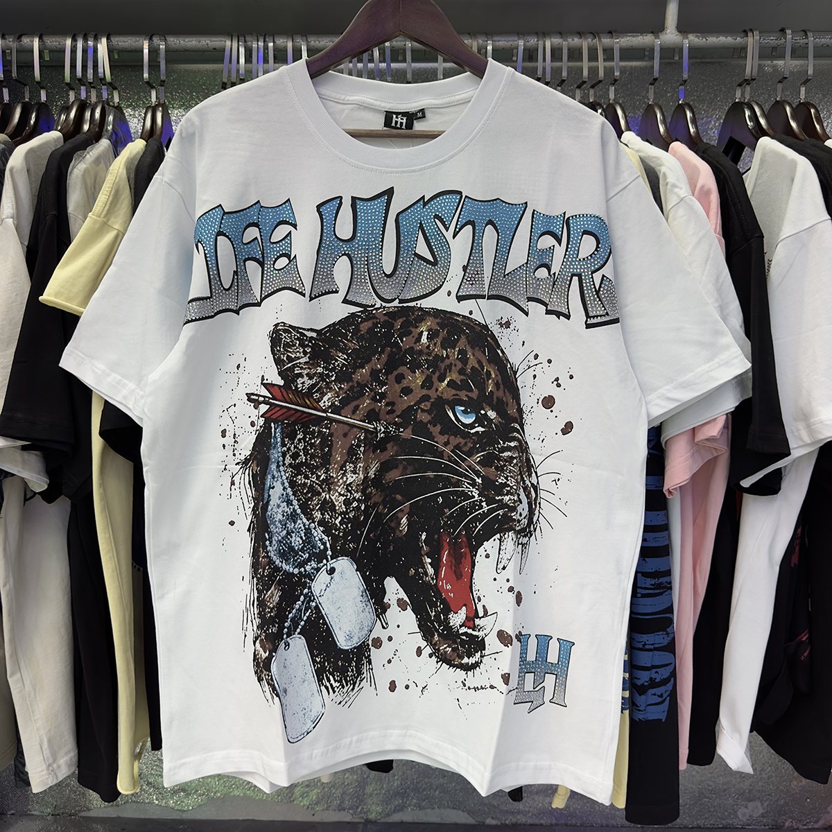 Life Hustlere Leopard Graphic T-Shirt