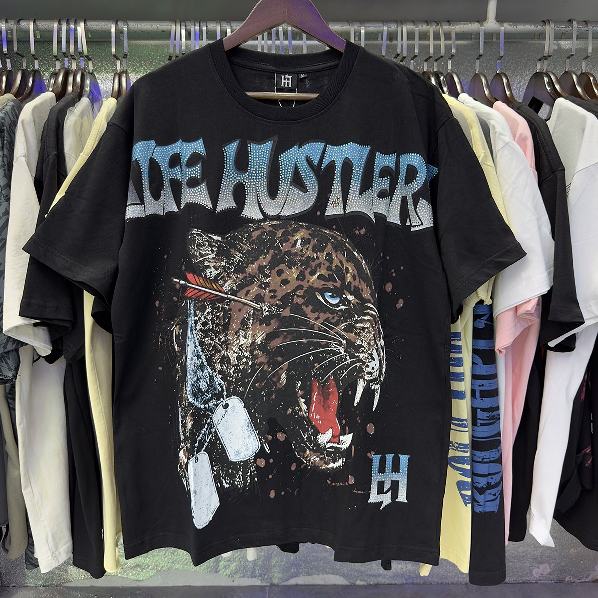 Life Hustlere Leopard Graphic T-Shirt