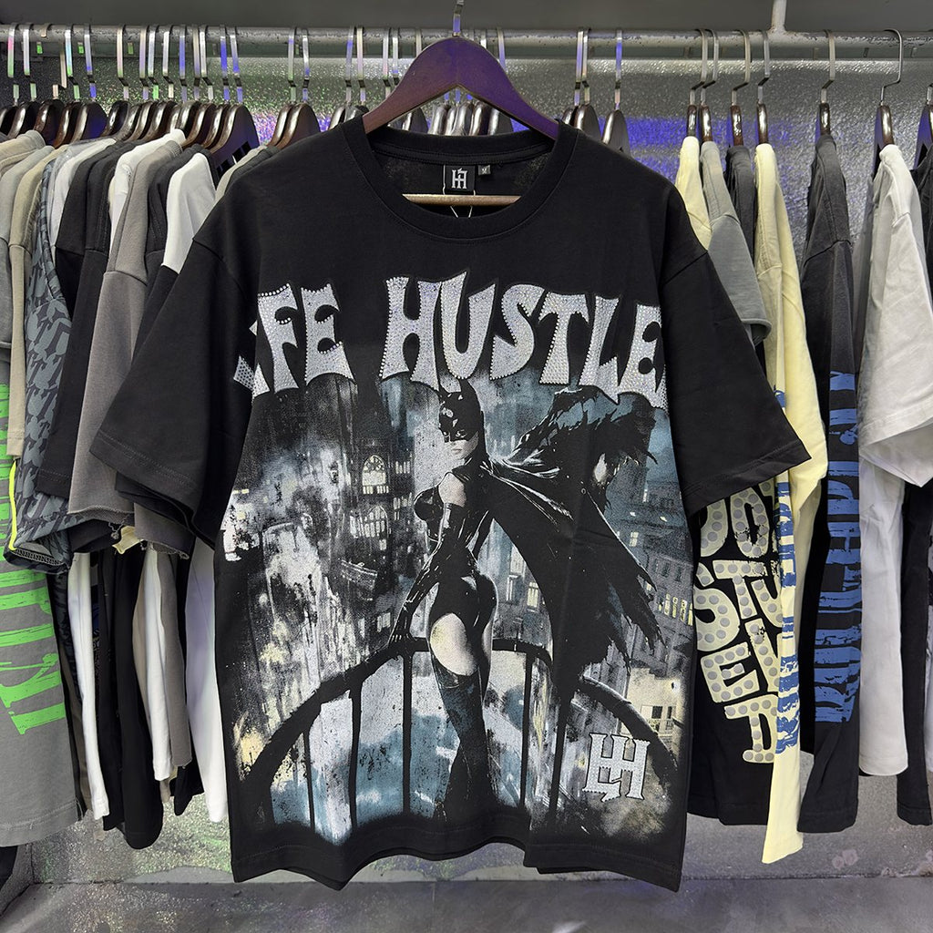 Life Hustlere Cat Women No Days Off Graphic T-Shirt