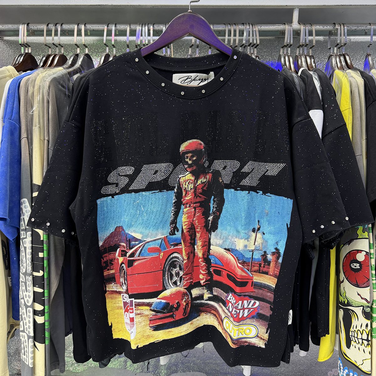 BKYS Revival Evil Racer Cropped Graphic T-Shirt