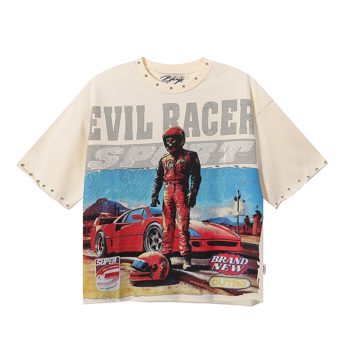 BKYS Revival Evil Racer Cropped Graphic T-Shirt