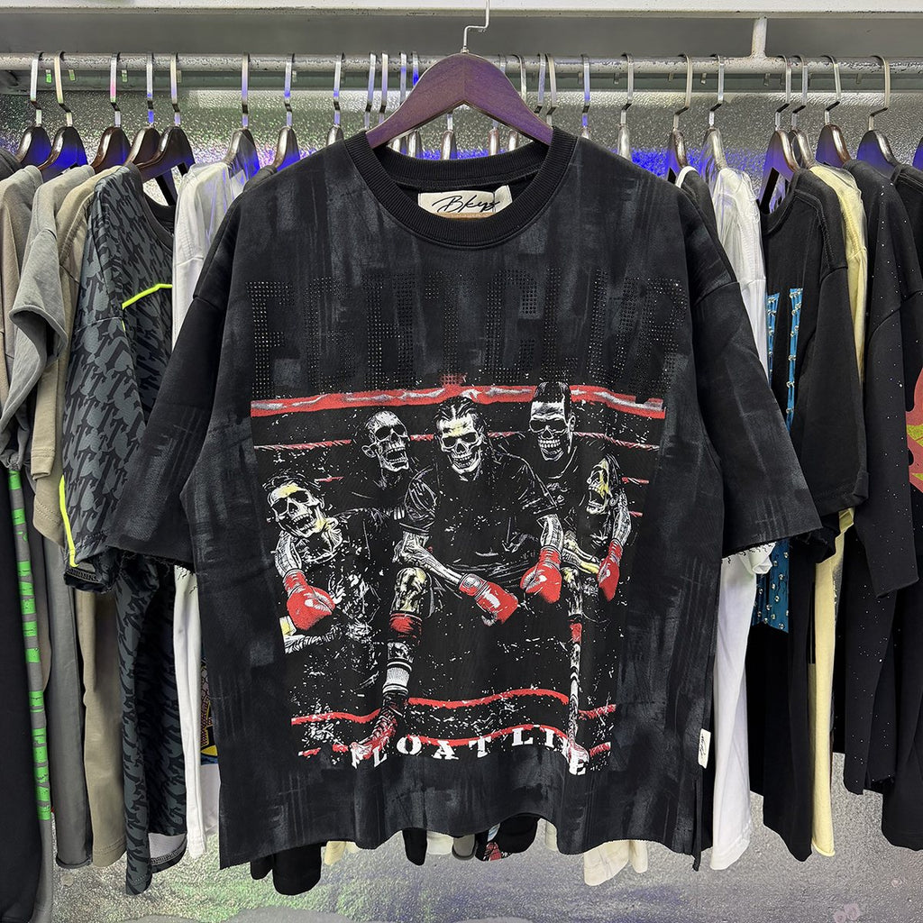 BKYS Revival Fight Club Graphic Cropped T-Shirt