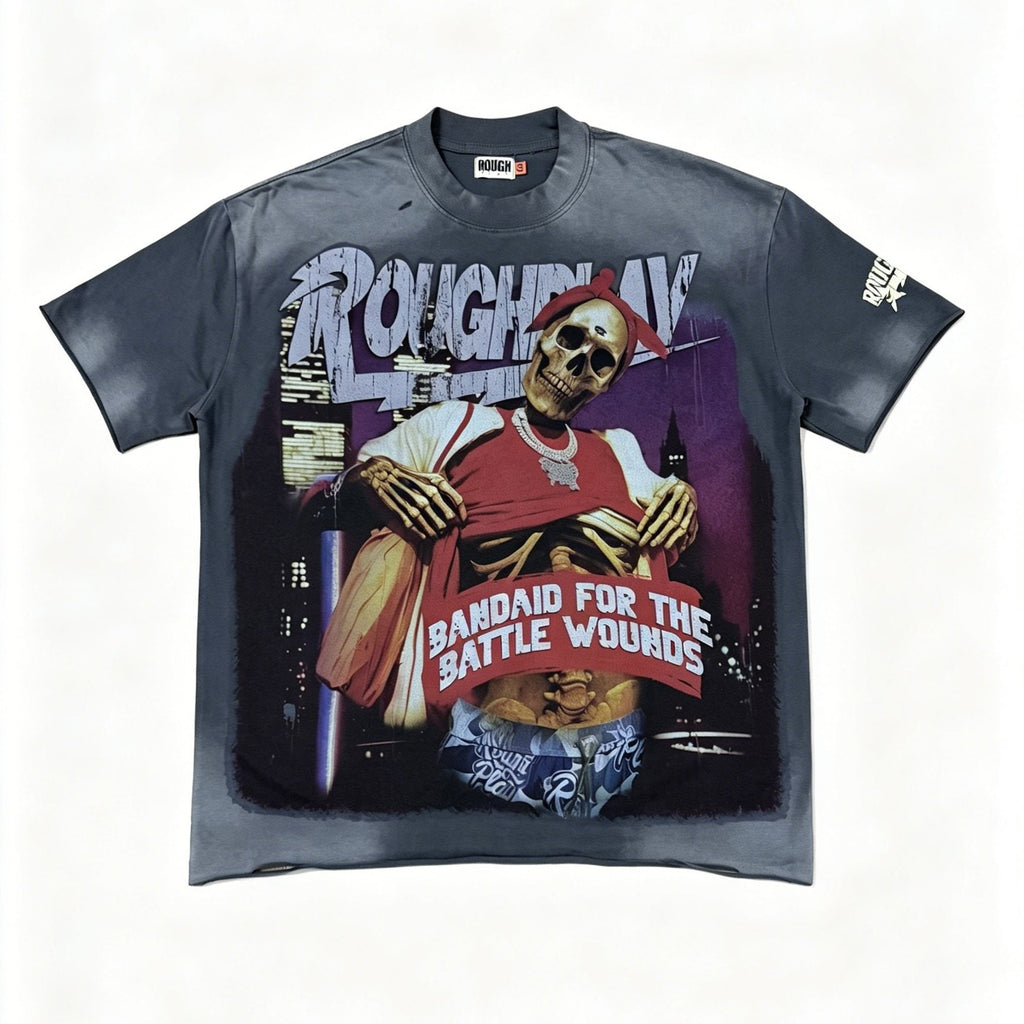 Rough Play Skeleton Globe Graphic T-Shirt