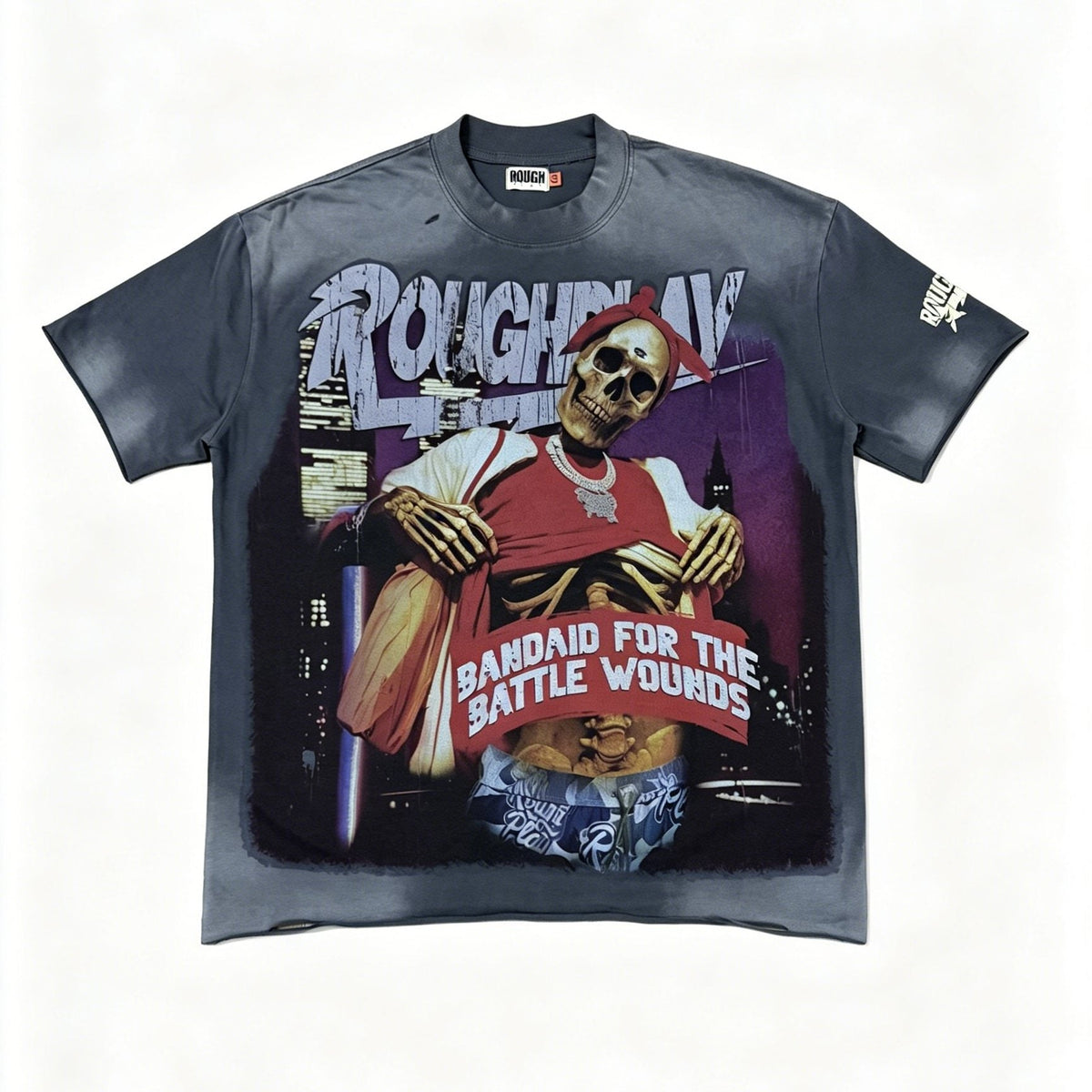 Rough Play Skeleton Globe Graphic T-Shirt