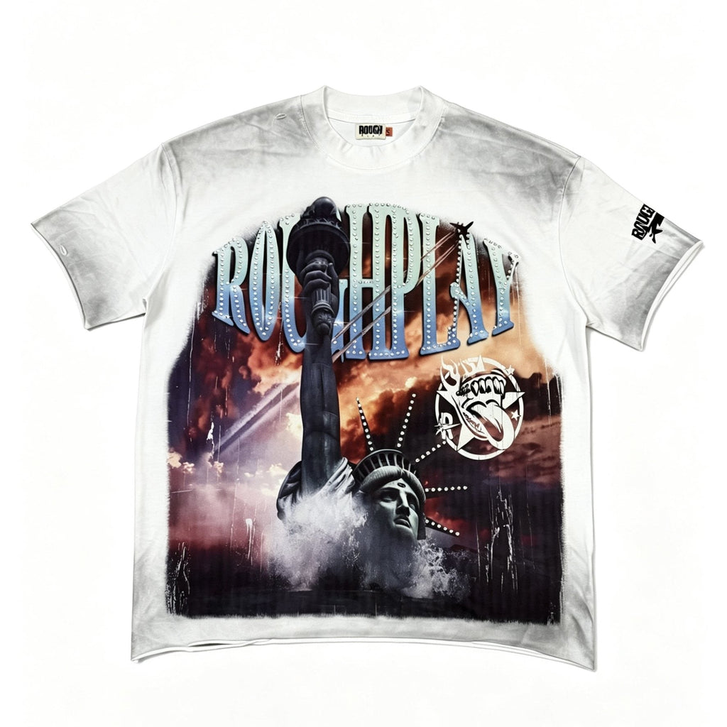 Rough Play Statue of Liberty Graphic T-Shirt